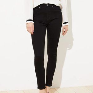 LOFT Curvy High Waist Skinny Jeans in Black NWT